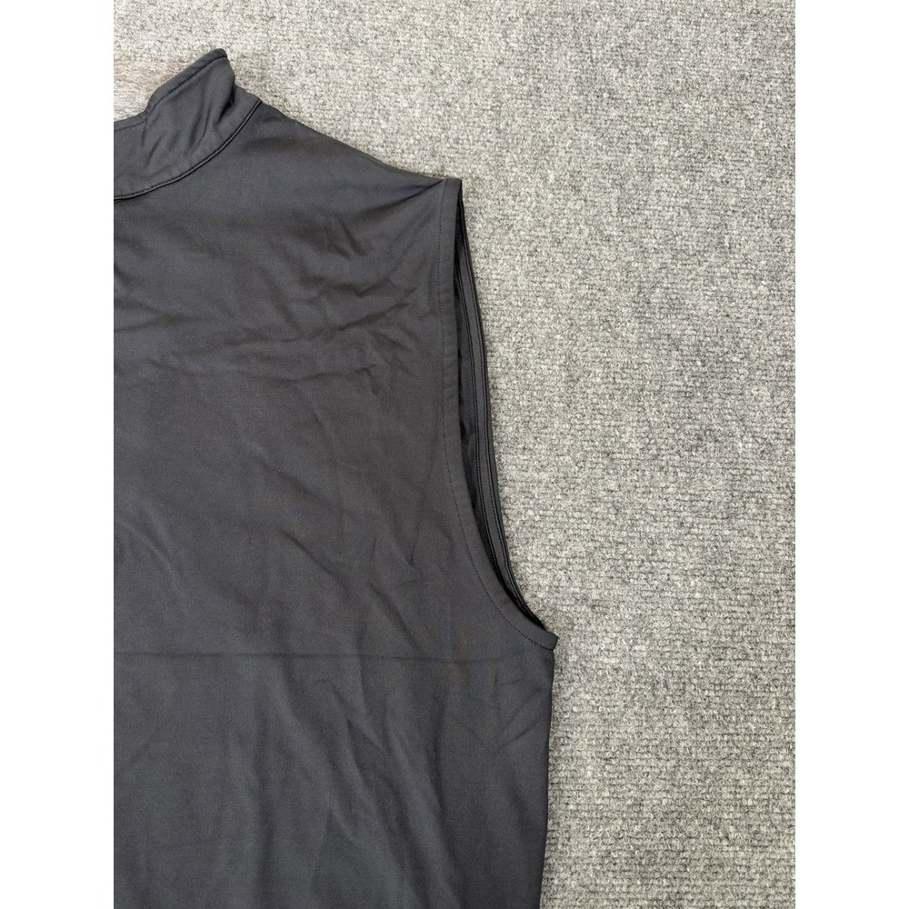 FootJoy Vest Mens Medium Black Half Zip Jersey Golf Performance Outdoors Casual - Picture 2 of 11